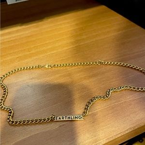 Earthling gold planted necklace. Won’t tarnish